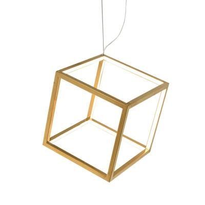 China HITECDAD modern luxury square cube chandelier in new hotel contemporary villa project lighting interior decorative acrylic pendant lights for sale