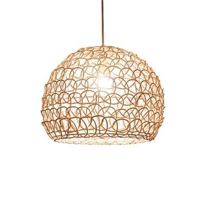 China HITECDAD Contemporary Modern Outdoor Bamboo Green Pendant Light Shade Rattan Decoration Indoor Decor for sale