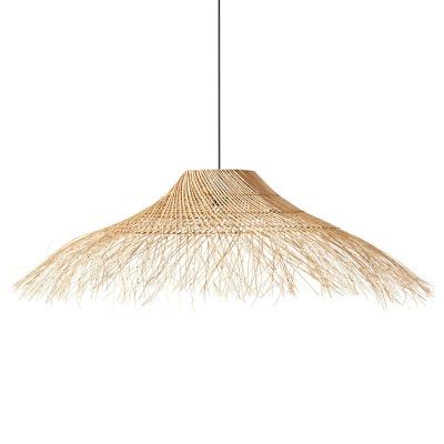 China HITECDAD Contemporary Vintage Bamboo Island Home Rattan Light Modern Pendant Light Outdoor Decor for sale