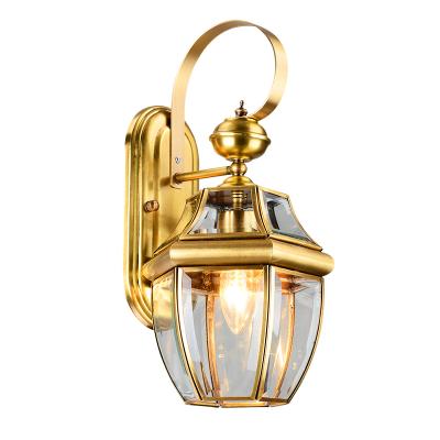 China Hot Sale EUROPEAN HITECDAD Brass Exterior Wall Lamp Lights Bulb Wall Mounted Luxury Wall Light for sale