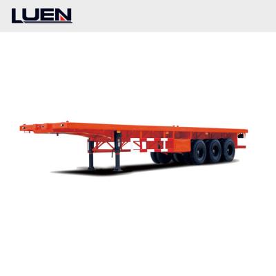 China Hot 18 Meters Low Bed Luen 3 Axle Bed Trailer Semi Low Bed Trailer Truck Semi Trailer for sale