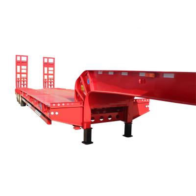 China Low Bed Truck Trailer LUEN Low Bed Truck Semi Trailer Heavy Haul For Sale for sale