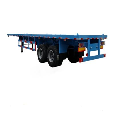 China Truck Trailer LUEN Heavy Truck Container Flatbed Trailer Flatbed Semi Trailer for sale