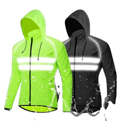 China Cycling Hooded Windproof Water Proof Jackets Men Riding Bike Clothing Cycle Reflective Vest Long Sleeve Waterproof Reflective Tank Tops Vest for sale