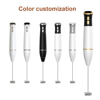 China Viable Electric Mini Milk Frother Handheld Battery Stainless Steel Beater Egg Beater Mixer for sale