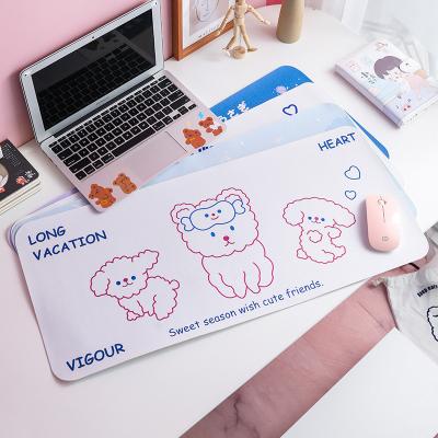 China Oversized Waterproof Cute Mat Office Supply Student Protective Office Mouse Pad Water Resistance Flower Suitable Gift For Girl New for sale