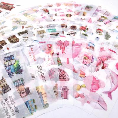 China Decorative Washi Paper Sticker Kawaii Decorative Stickers For Stationery Stick Label DIY Diary Album Plan for sale