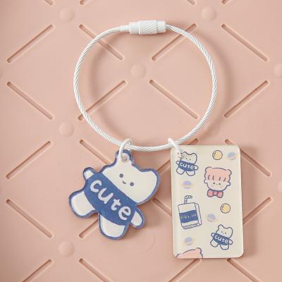 China Key chain make your own design custom printed cute bear acrylic charms custom printed acrylic key chain for female students for sale