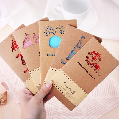 China Europe Fashion Wholesale Cheap Packaging Personalized Custom Printing Kraft Paper Merry Christmas Gift Greeting Card With Envelope for sale