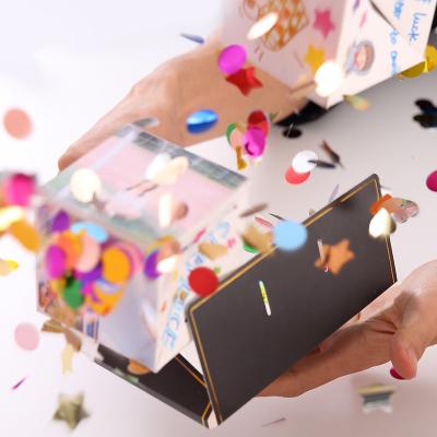 China Handmade DIY Birthday Christmas Gifts Bouncing Envelope Photo Album Scrapbooking Love Memory Surprise Black Bounce Gift Box for sale