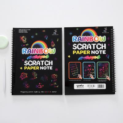 China Kids Art Scratch Drawing Paper Scratch Book Sketch Pads Educational DIY Cardboard Paint Rainbow Scratch Painting DIY Art Craft Creative Gift For for sale