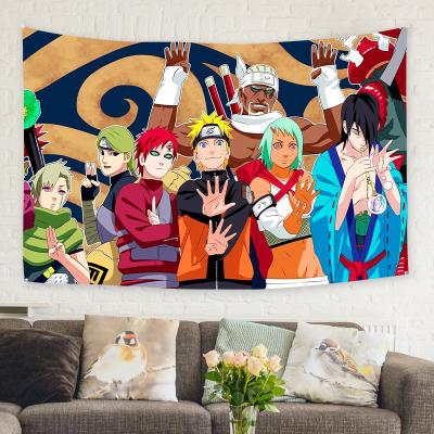 China Wall Hanging Light Japanese Anime Household Anime Background Bedroom Decorative Naruto Tapestry for sale