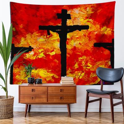 China Wholesale Tapestry Light Household Prayer Bedside Christianity Jesus Wall Hanging Decor Home for sale