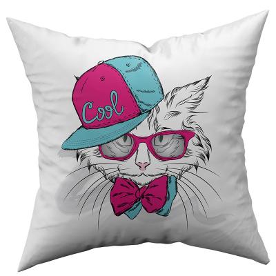 China Anti-static Cute Cartoon Animal Small Image Sofa Pillow Case Wholesale Can Come To Trace Custom Design Cushion Cover for sale