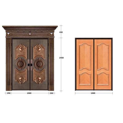 China Waterproof cast aluminum main door and entry door for sale