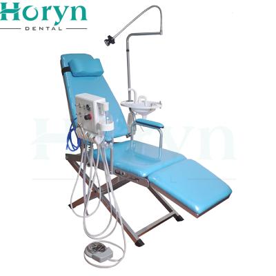 China Metal dental portable folding chair mobile unit with LED operation light lamp cheap price for sale