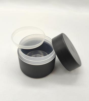 China Hot Selling ECO Cosmetic Frosted Black PET Plastic Empty Cream And Ointment Bottle for sale