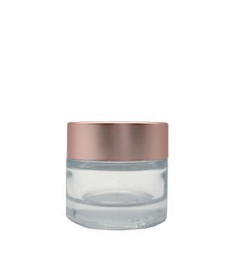 China Hot Sale Cosmetic Thick Bottom 3ml 5ml 10ml 15ml Mini Clear Face Cream Glass Bottle for sale