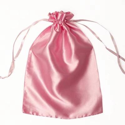 China Custom Colored Hair Extension Private Label Satin Bag Silk Hair Bundle for sale