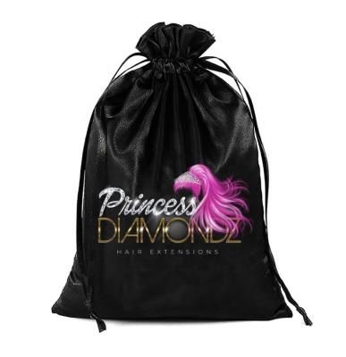 China Good Quality Private Label Colored Satin Hair Silk Bag Hair Bundle For Hair for sale