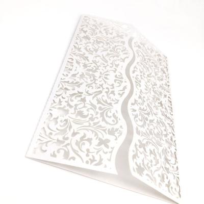 China Europe Finish Metallic Laser Cut Card For Wedding And Invitation for sale