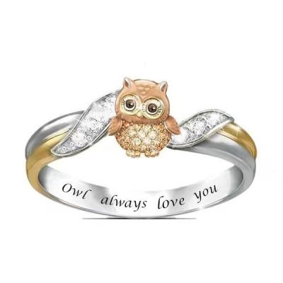 China TRENDY Cutey Girl Kids Ring With Animal Theme And Words Gemstone Rings for sale