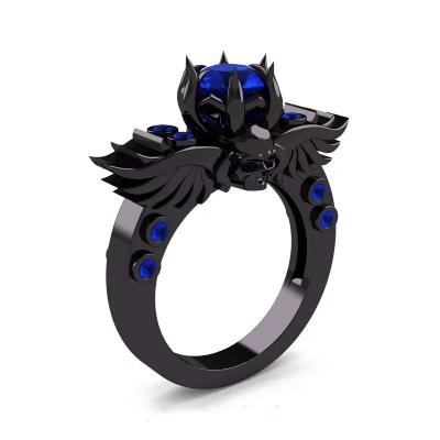 China Classic Punk Style Fashion Ring For Street Wear Diamond Insert for sale