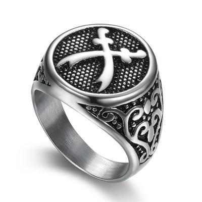 China Classic Hiphop Mens Fashion Silver Plated Stainless Steel Fight Ring For Street Wear for sale