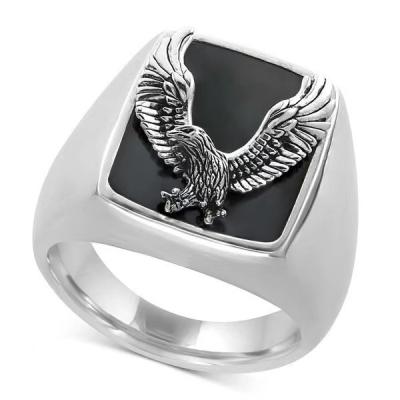 China Hyperbole Eagle Stainless Steel New Arrival 2021 Silver Ring for sale