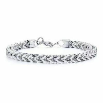 China Hot Selling Men's Titanium Bracelet 3 Color Option Steel Punk Personal Charm Men's Bracelet for sale