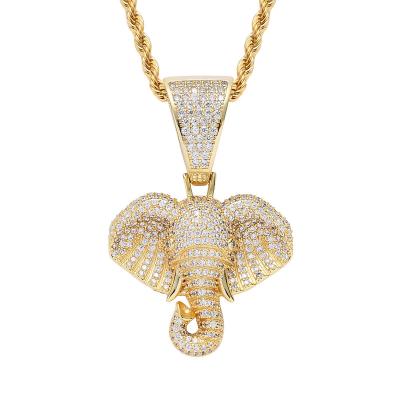 China Classic Elephant Necklace Double Colors 18K Gold Plated, 18k Gold Silver Plated for sale