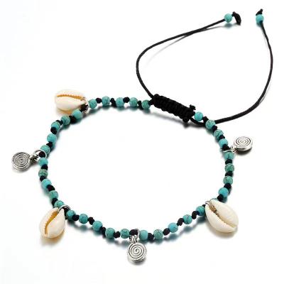 China Handmade BOHEMIA Shell Alloy Vintage Anklet Gold Plated, Silver Plated for sale