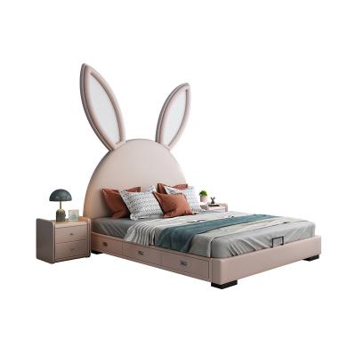 China Modern simple modern bed girl's princess girl's bed solid wood rabbit bed storage for sale