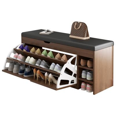 China (Other)Adjustable Shoes Storage Box Can Sit At The Door Of The Household Storage Long Strip Stool Shoe Cabinet Sitting Shoe Stool for sale