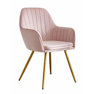 China Accent Armchair Armchair Small Family Dining Chair Nordic Style Fabric Upholstered Chair Armchair Lounge Chair for sale