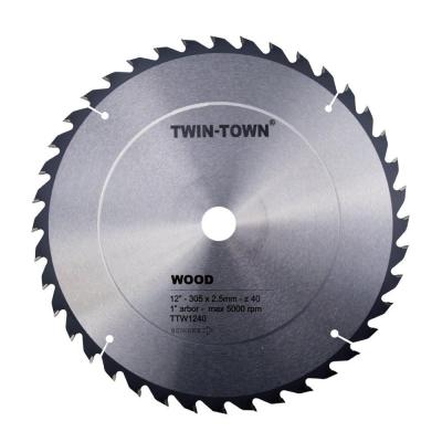 China ALLOY STEEL TWIN-TOWN 12-Inch 40 Tooth ATB Finishing Saw Blade With One Inch Shaft for sale