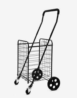 China Factory Purchasing 30KGS Customized Portable Folding Steel Wire Shopping Cart For Supermarket Steel Wire Folding Shopping Cart for sale