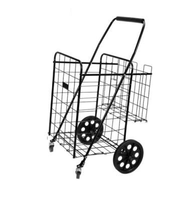 China 35KGS Folding Factory Customized Portable Steel Wire Folding Shopping Cart For Supermarket Steel Wire Folding Shopping Cart for sale