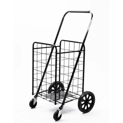 China Factory Purchasing 80KGS Customized Portable Steel Wire Folding Shopping Cart For Supermarket Steel Wire Folding Shopping Cart for sale