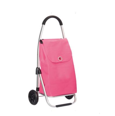 China Wholesale Folding 30KGS Folding Luggage Trolley Bag Supermarket Hand Trolley Aluminum Portable Two Wheel Shopping Trolley for sale