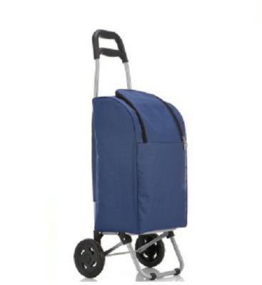 China Wholesale Folding Luggage Trolley Bag Supermarket Hand Cart Aluminum Portable Two Wheel Shopping Trolley for sale