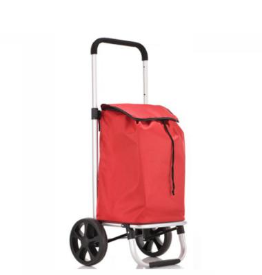 China Wholesale Folding Aluminum Portable Two Wheeled Folding Luggage Shopping Trolley With Bag for sale