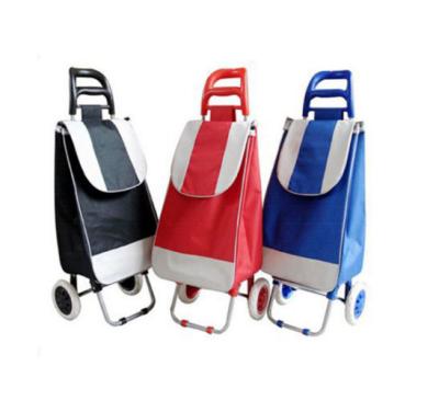 China Cheap Steel Folding Folding Luggage Trolley Bag Supermarket Hand Trolley Two Wheel Shopping Trolley for sale