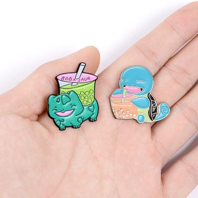 China 2020 USA wholesale super cute stocked custom pins turtle bubble tea pins for sale