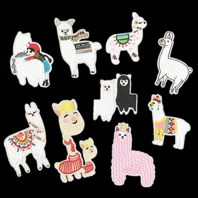 China custom animal 3D embroidery patch sheep pattern embroidery patch for sale