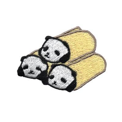 China Cute Sustainable Factory Badge Embroidery Patch Custom Heat Press Iron On Woven Patch For Apparel for sale