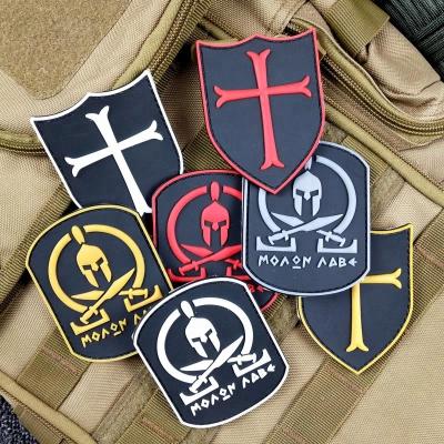 China 3D China Manufacturer PVC Tactical Patch Custom PVC Rubber Patch With Hook And Loop for sale