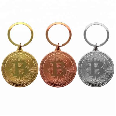 China Metal china manufacturer bitcoin souvenir metal key chain for sale