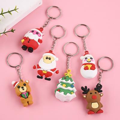 China Eco-friendy Eco-friendy Custom PVC PVC Patch Custom Christmas Rubber Embossed Key Chain for sale