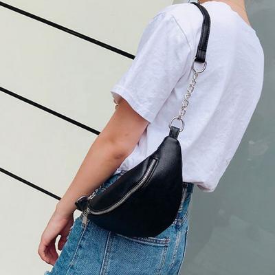 China Water Proof Women Waist Bag Fanny Pack PU Bag Belt Purse Small Pouch Waist Packs Purse for sale